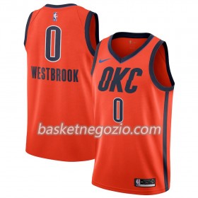 Canotte Uomo Oklahoma City Thunder Russell Westbrook 0 2018-19 Nike Arancione Swingman